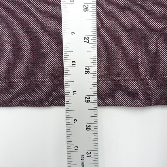 Van Heusen Polo Shirt Men's 2XL Burgundy Regular-Fit Long Sleeve Point Collar - Picture 5 of 6